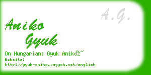 aniko gyuk business card